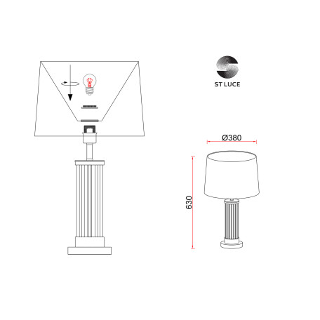 Схема с размерами ST Luce SL1003.304.01