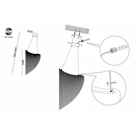 Схема с размерами ST Luce SL6900.503.24