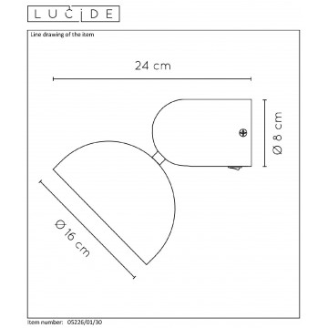 Схема с размерами Lucide 05226/01/30