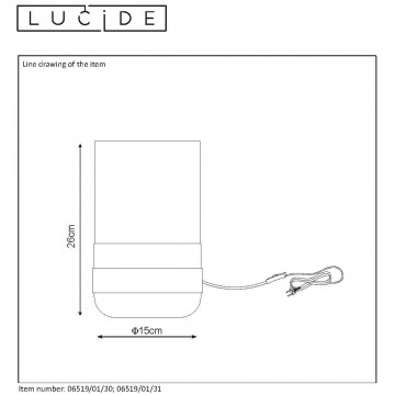 Схема с размерами Lucide 06519/01/30