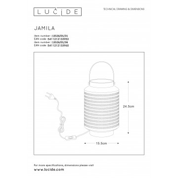 Схема с размерами Lucide 13526/01/31