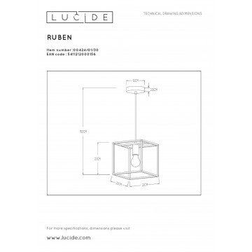 Схема с размерами Lucide 00424/01/30