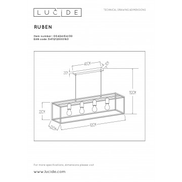 Схема с размерами Lucide 00424/04/30