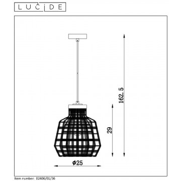 Схема с размерами Lucide 02406/01/36