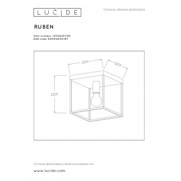 Схема с размерами Lucide 00124/01/30