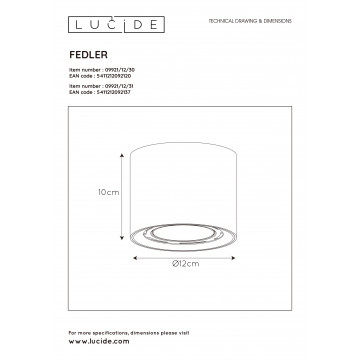 Схема с размерами Lucide 09921/12/30