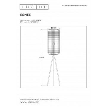 Схема с размерами Lucide 02705/31/30