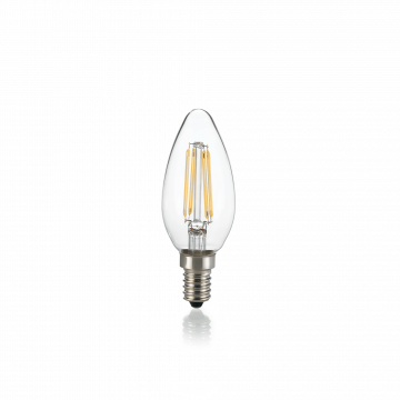 Филаментная светодиодная лампа Ideal Lux LAMPADINA CLASSIC E14 4W OLIVA TRASP 3000K 101224 свеча E14 4W (теплый) 240V