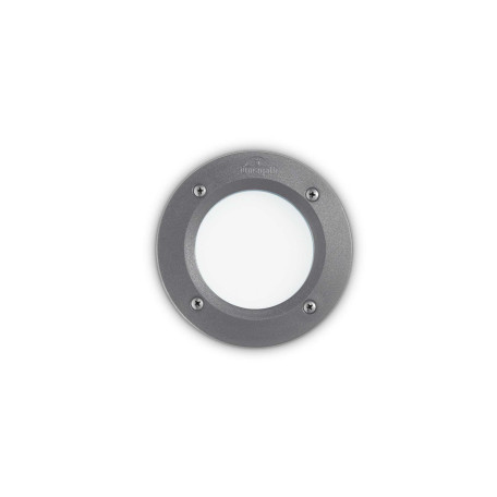 Встраиваемый настенный светильник Ideal Lux LETI FI ROUND GRIGIO 096568, IP66, 1xGX53x3W, темно-серый, пластик