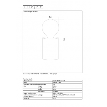 Схема с размерами Lucide 03517/03/43