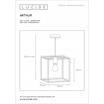 Схема с размерами Lucide 08424/01/30