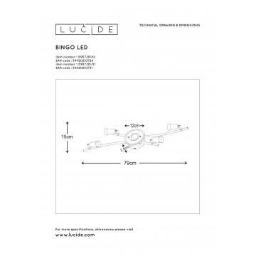 Схема с размерами Lucide 13957/25/12