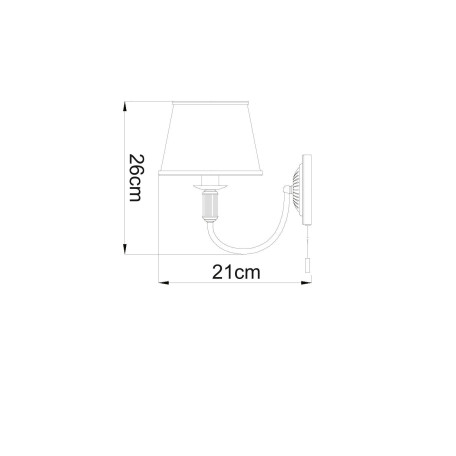 Схема с размерами Arte Lamp A3579AP-1AB