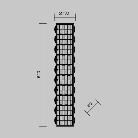 Схема с размерами Maytoni MOD336WL-L35G3K