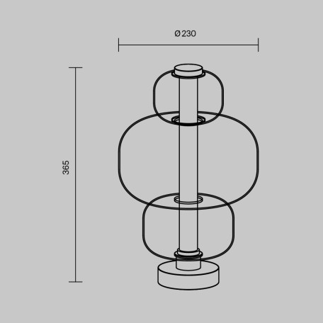 Схема с размерами Maytoni MOD364TL-L15W3K