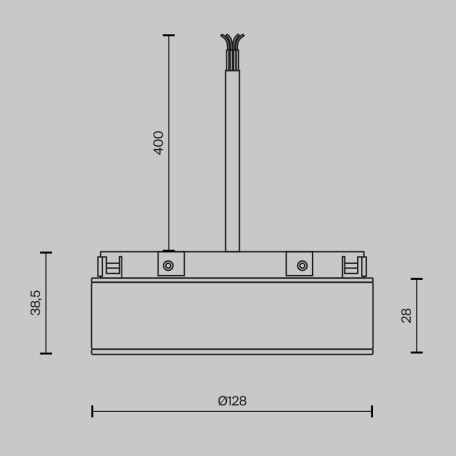 Схема с размерами Maytoni TRA172DR- 200W-DD-B