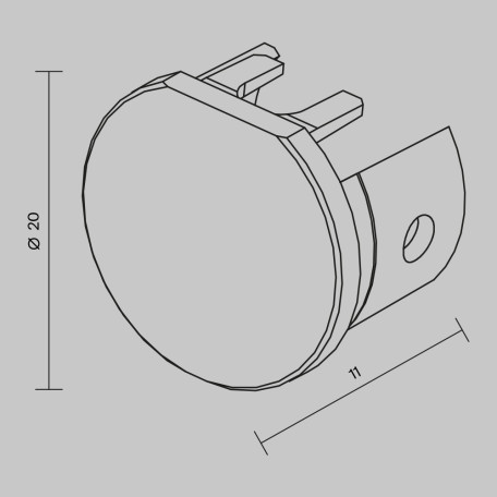 Схема с размерами Maytoni TRA184EC-R-11B