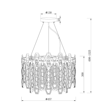 Схема с размерами Maytoni MOD490PL-07G