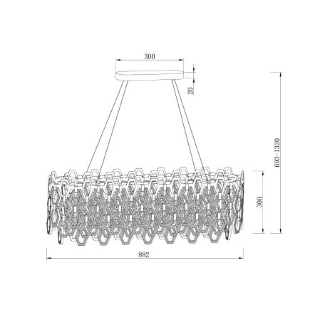 Схема с размерами Maytoni MOD490PL-10G