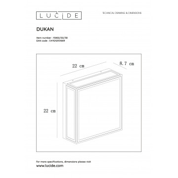 Схема с размерами Lucide 15802/02/30