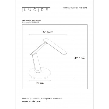 Схема с размерами Lucide 24657/10/30