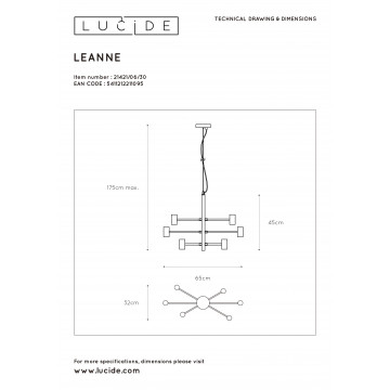 Схема с размерами Lucide 21421/06/30