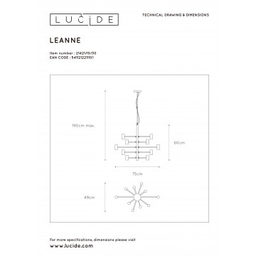 Схема с размерами Lucide 21421/10/30