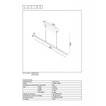 Схема с размерами Lucide 23461/30/30