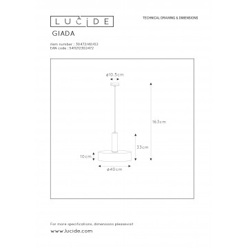 Схема с размерами Lucide 30472/40/02