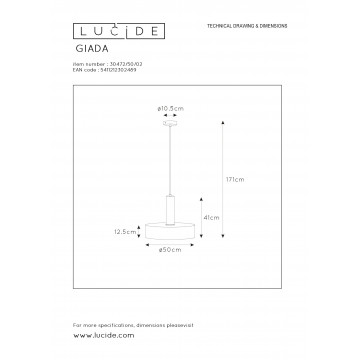 Схема с размерами Lucide 30472/50/02