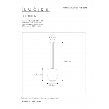 Схема с размерами Lucide 30473/28/62