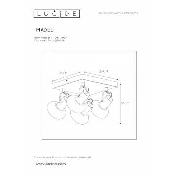 Схема с размерами Lucide 17993/14/30