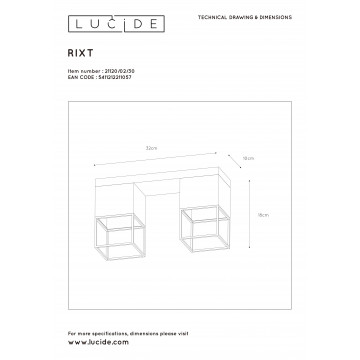 Схема с размерами Lucide 21120/02/30