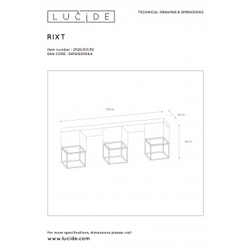 Схема с размерами Lucide 21120/03/30