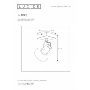 Схема с размерами Lucide 17993/01/30