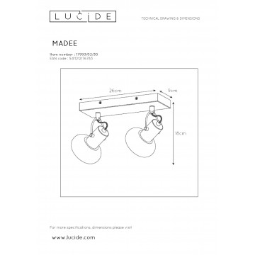 Схема с размерами Lucide 17993/02/30