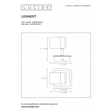 Схема с размерами Lucide 26958/05/30