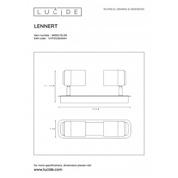 Схема с размерами Lucide 26958/10/30