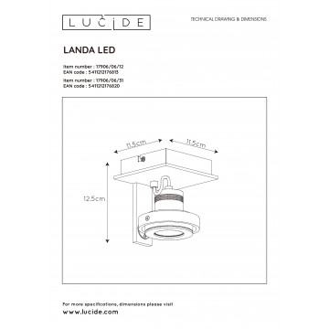 Схема с размерами Lucide 17906/06/12