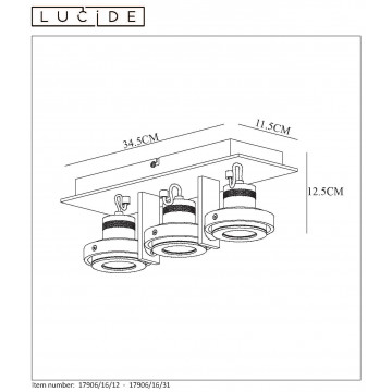 Схема с размерами Lucide 17906/16/12