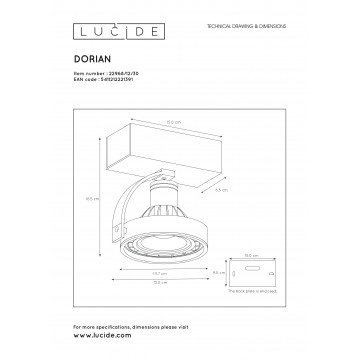 Схема с размерами Lucide 22968/12/30