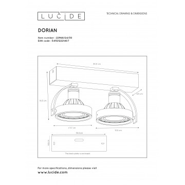 Схема с размерами Lucide 22968/24/30