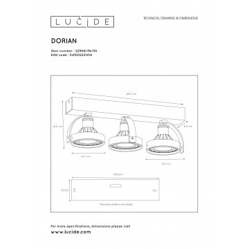 Схема с размерами Lucide 22968/36/30