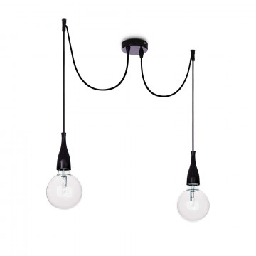 Подвесной светильник Ideal Lux MINIMAL SP2 NERO OPACO 112671, 2xE27x60W