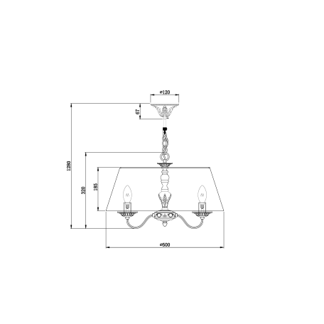 Схема с размерами Maytoni ARM023-PL-03-S