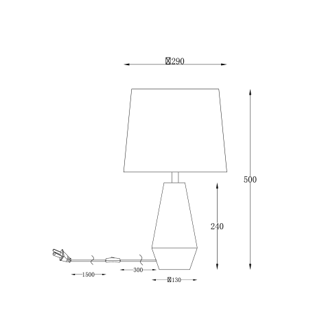 Схема с размерами Maytoni Z181-TL-01-B