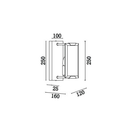 Схема с размерами Vele Luce VL3004W01