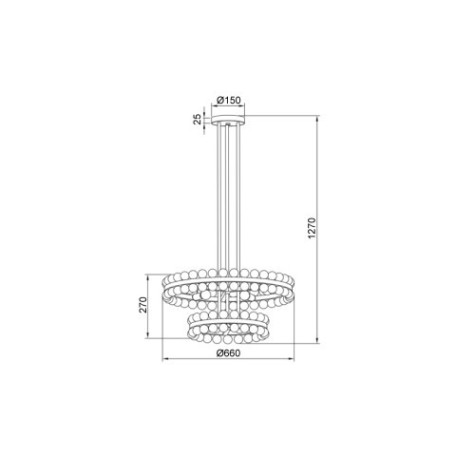 Схема с размерами Vele Luce VL4143L09