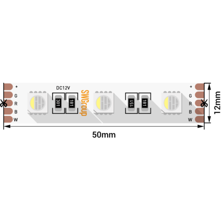 Светодиодная лента SWG560-12-19.2-RGB+W-M 009713 (00-00009713)