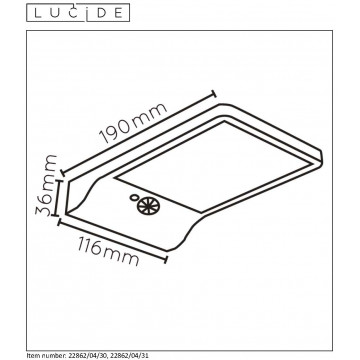 Схема с размерами Lucide 22862/04/31